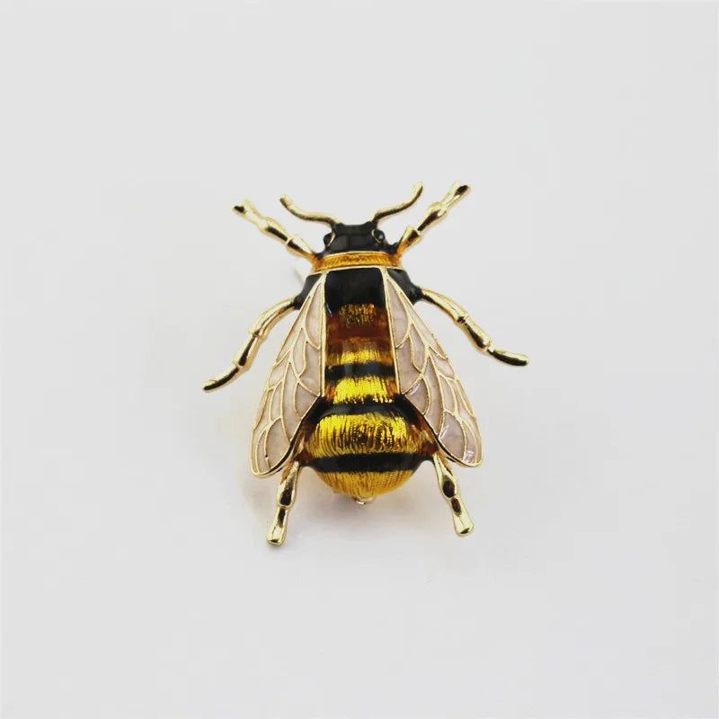Enamel Bumblebee Brooch – Yellow Bee Banquet Pin Gift