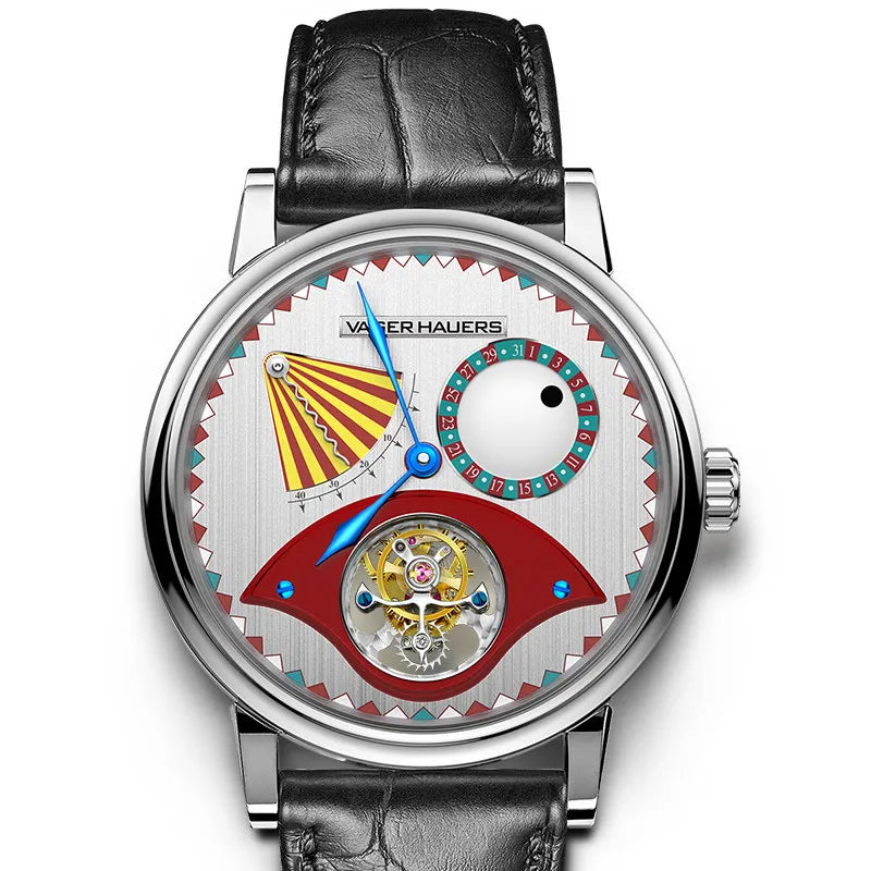 Red Clown Watch Men's Mechanical Watch Tourbillon Waterproof Watch