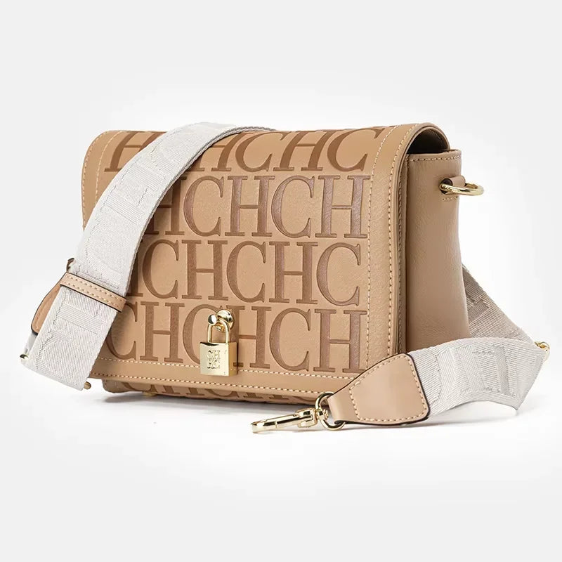 Classic Women's Letter Print Crossbody Bag | Elegant