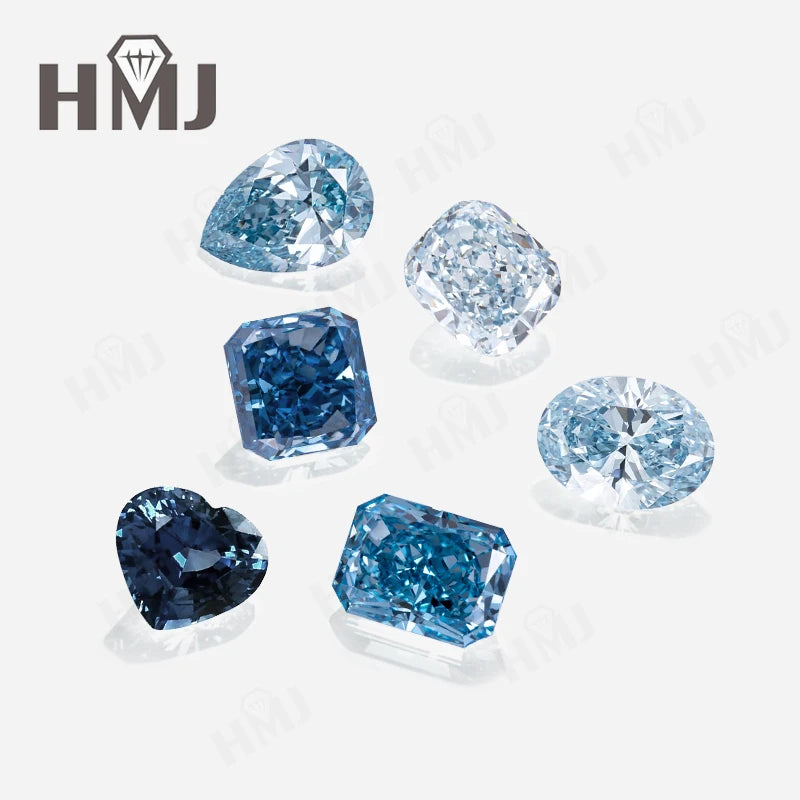 IGI Certified Vivid Blue Lab Diamond Radiant Cut CVD
