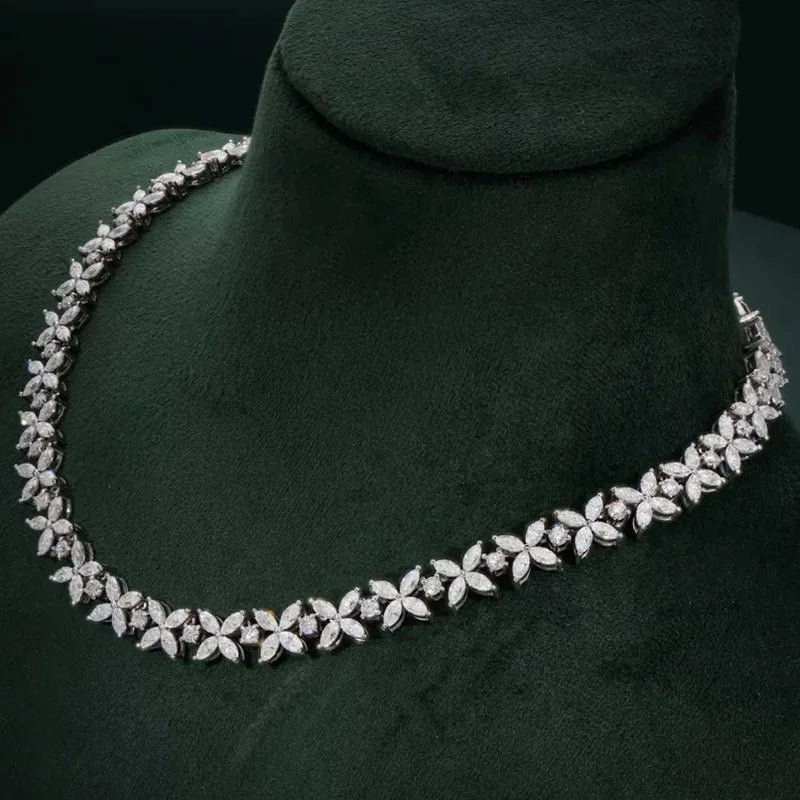 14K Gold 19.4Ctw Lab Grown Diamond Choker Necklace