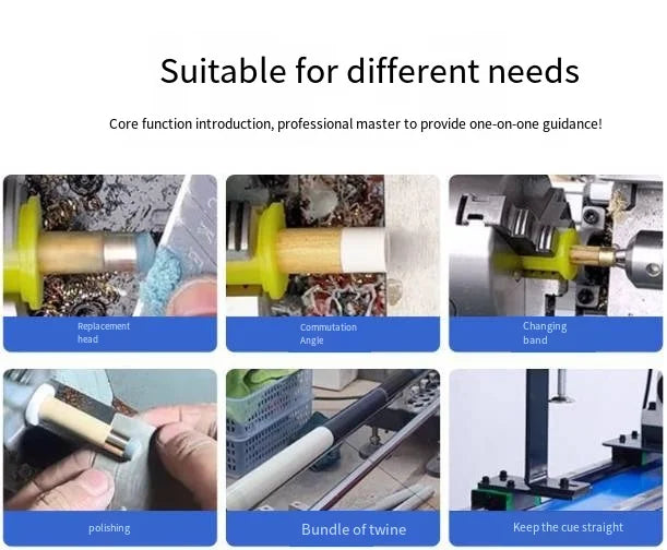 Outdoor Entertainment Horizontal Variable Speed Wood Manual Pool Cue Repairing Lathe Machine for Snooker Billiard Cue Repair Tur - Teglex
