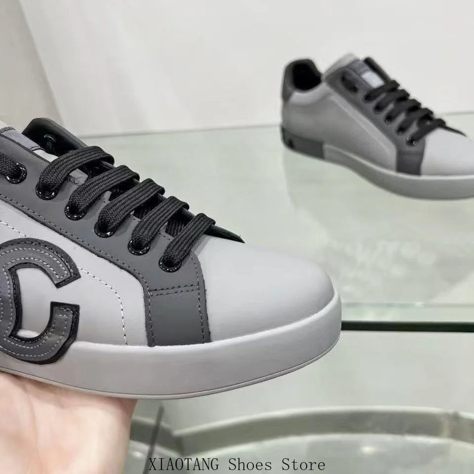 Italian Designer Letter-Pattern Sneaker Shoes Casual