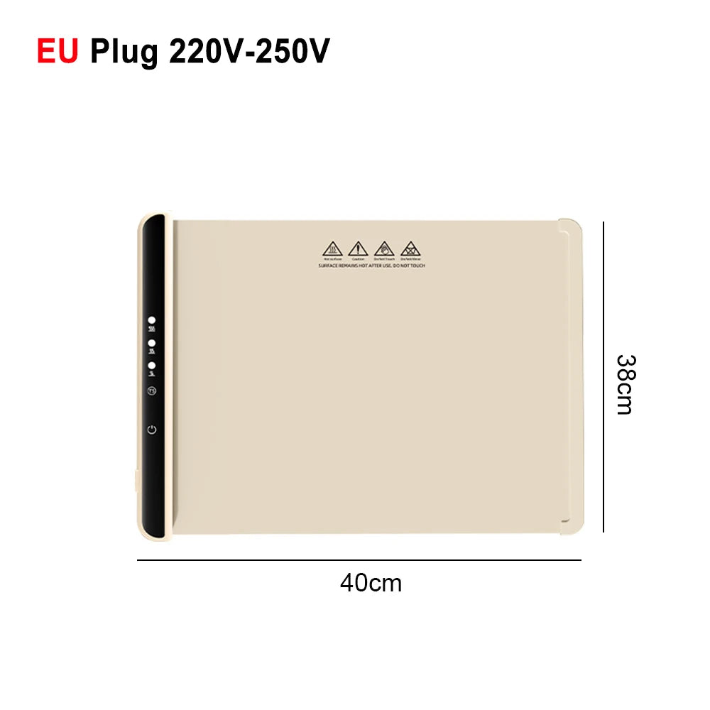 Electric Food Warming Tray – Foldable 3-Temp Setting Mat