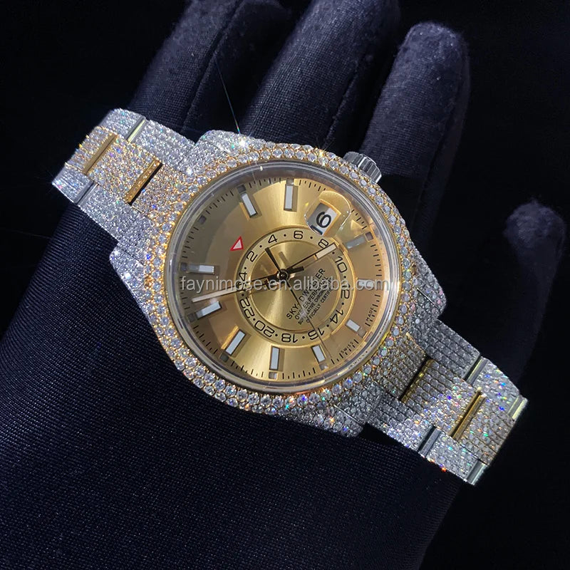 Men's VVS Moissanite Diamond Mechanical Watch