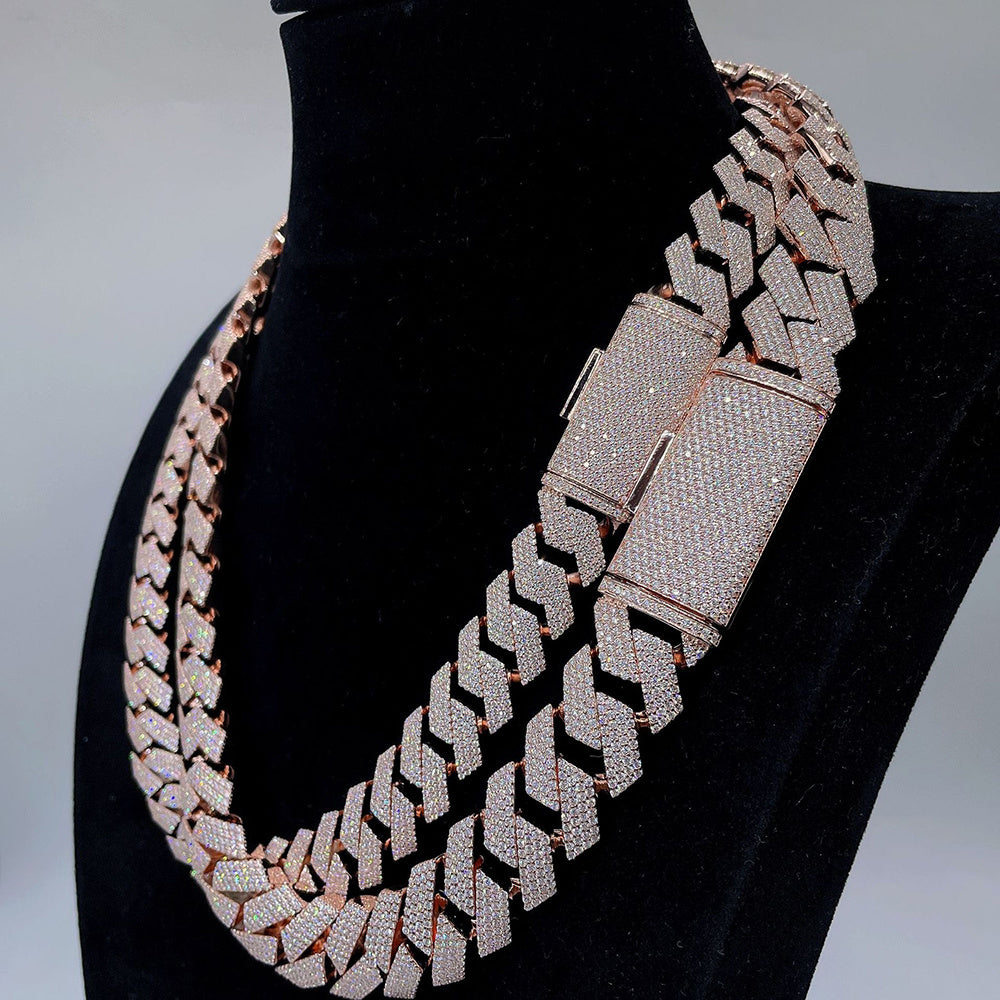 Moissanite Cuban Link Chain Necklace | S925 Sterling Silver | Luxury Fine Jewelry - Teglex