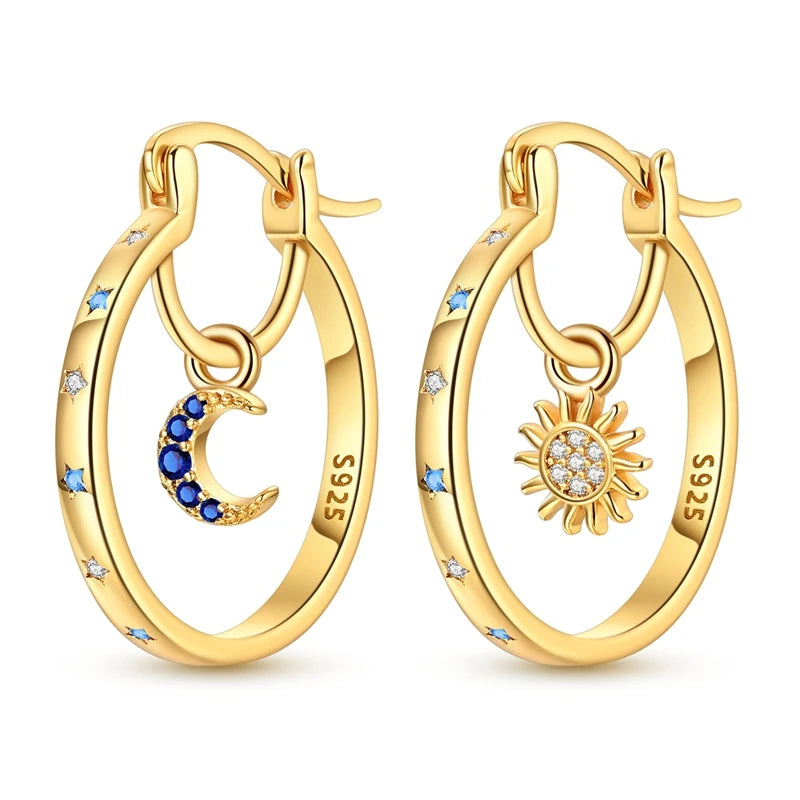 925 Silver Zirconia Hoop Earrings – Hypoallergenic