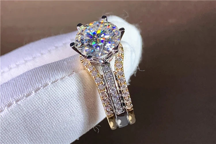 Diamond ring with a white background