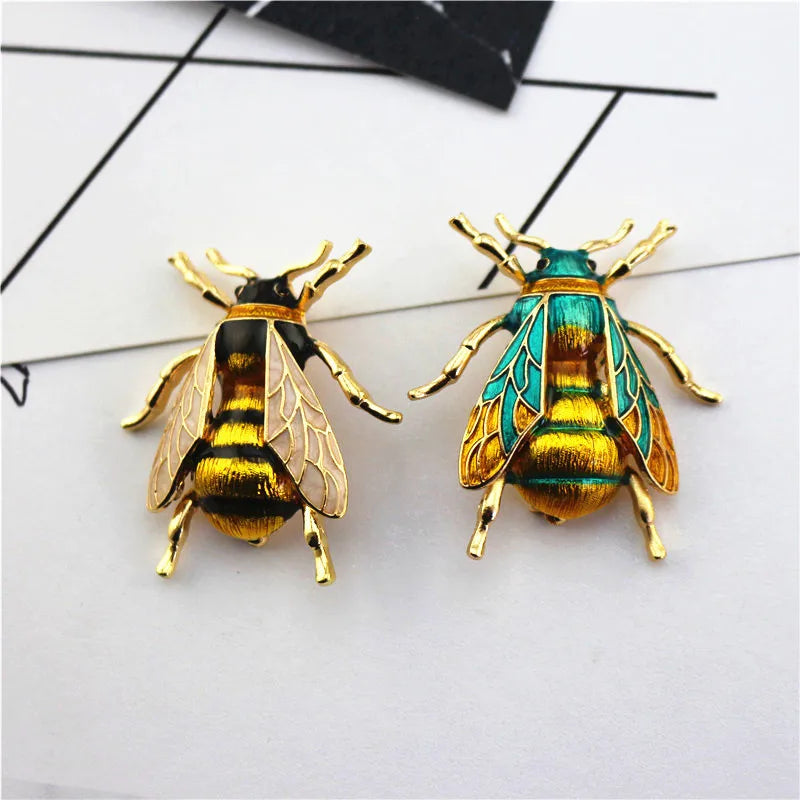Enamel Bumblebee Brooch – Yellow Bee Banquet Pin Gift