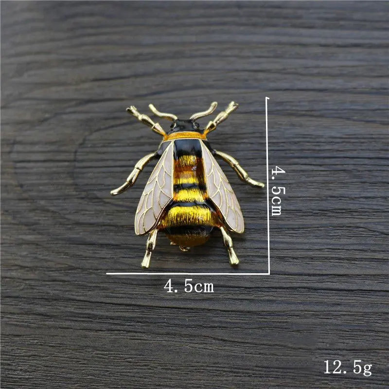 Enamel Bumblebee Brooch – Yellow Bee Banquet Pin Gift