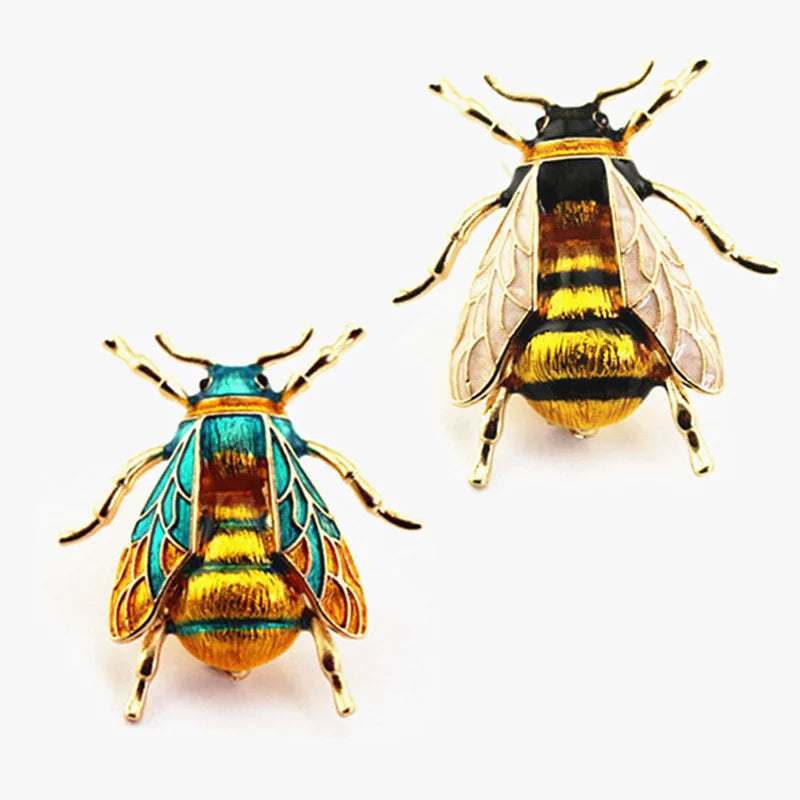 Enamel Bumblebee Brooch – Yellow Bee Banquet Pin Gift