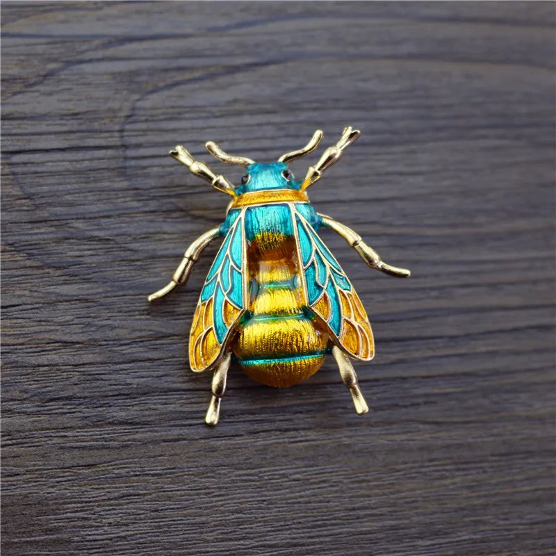 Enamel Bumblebee Brooch – Yellow Bee Banquet Pin Gift