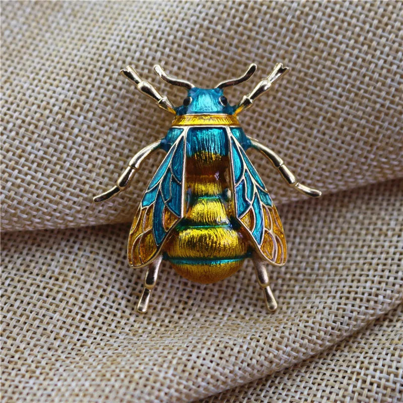 Enamel Bumblebee Brooch – Yellow Bee Banquet Pin Gift