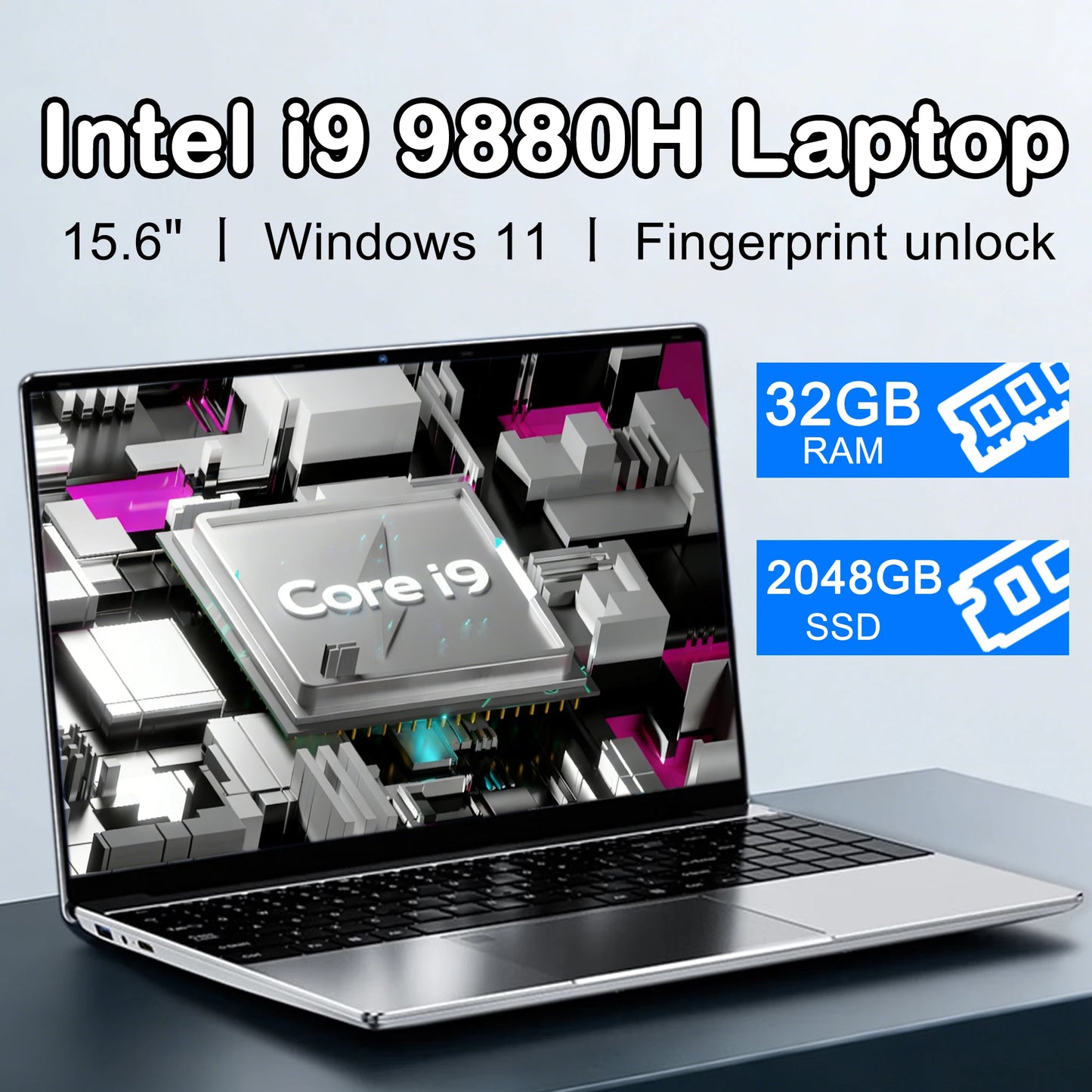 15.6" Intel Core i9 Gaming Laptop | 32GB RAM 2TB SSD | Windows 11 | Teglex