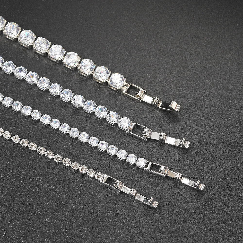 Zircon Tennis Bracelet 2.5-5mm Crystal Hand Chain