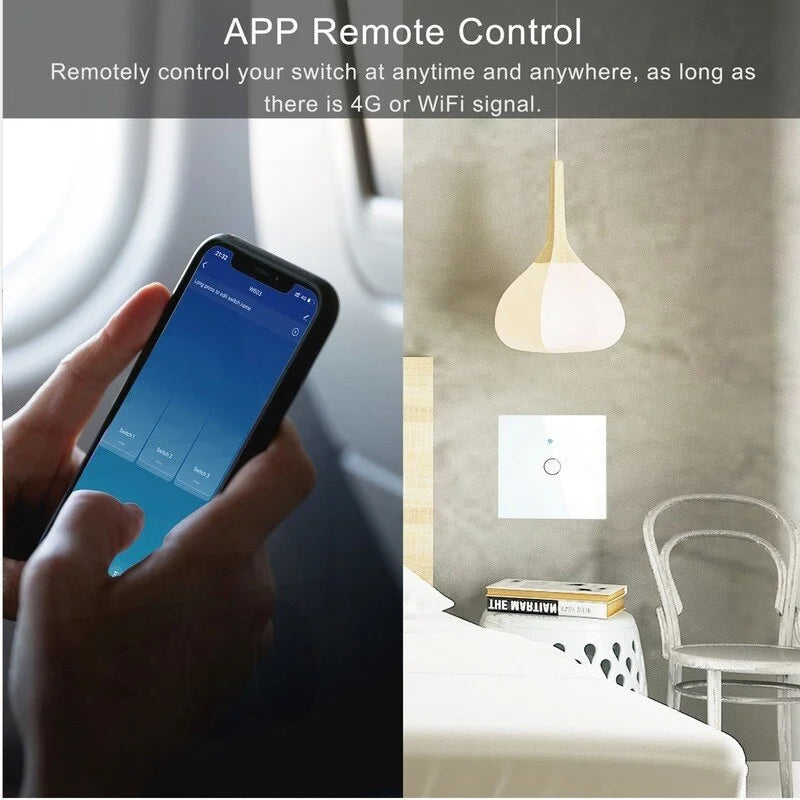 AXUS EU WiFi Smart Touch Light Switch Tuya Alexa Google