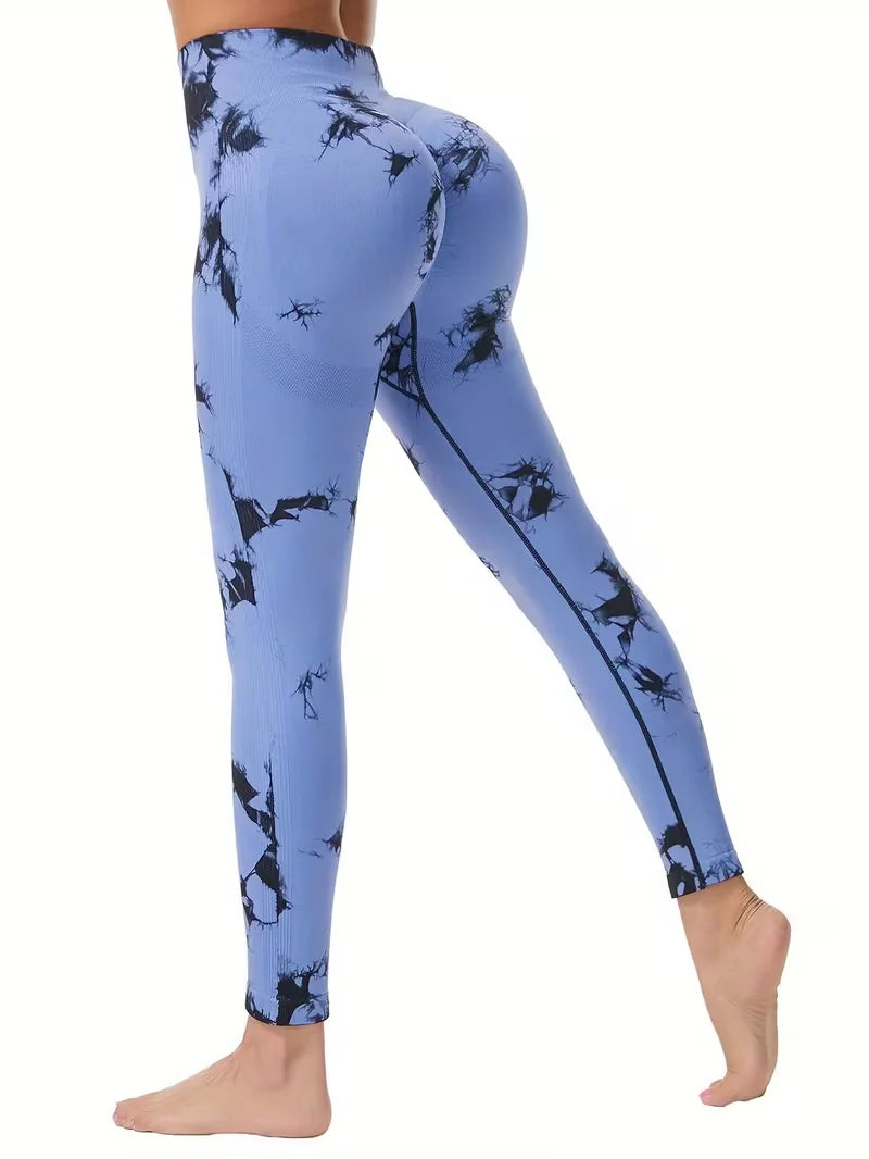 Women's Seamless Tie-Dye High Waist Yoga Leggings