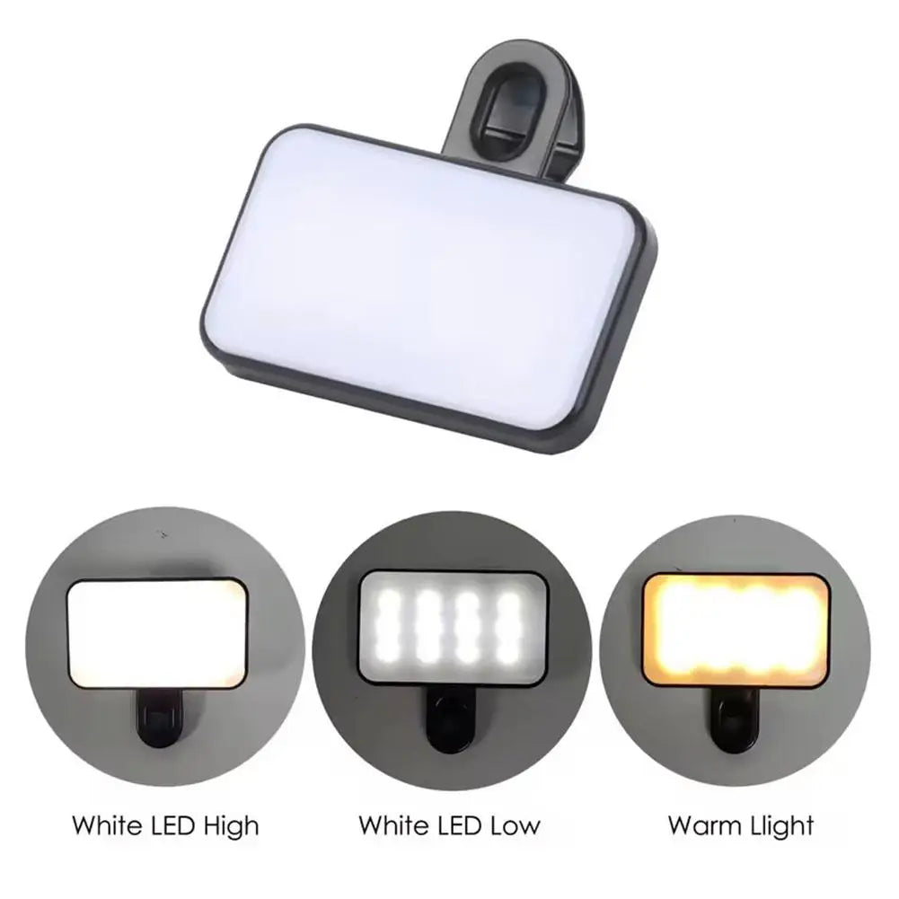 Pocket LED Selfie Ring Light Clip for Phone Laptop Photo
