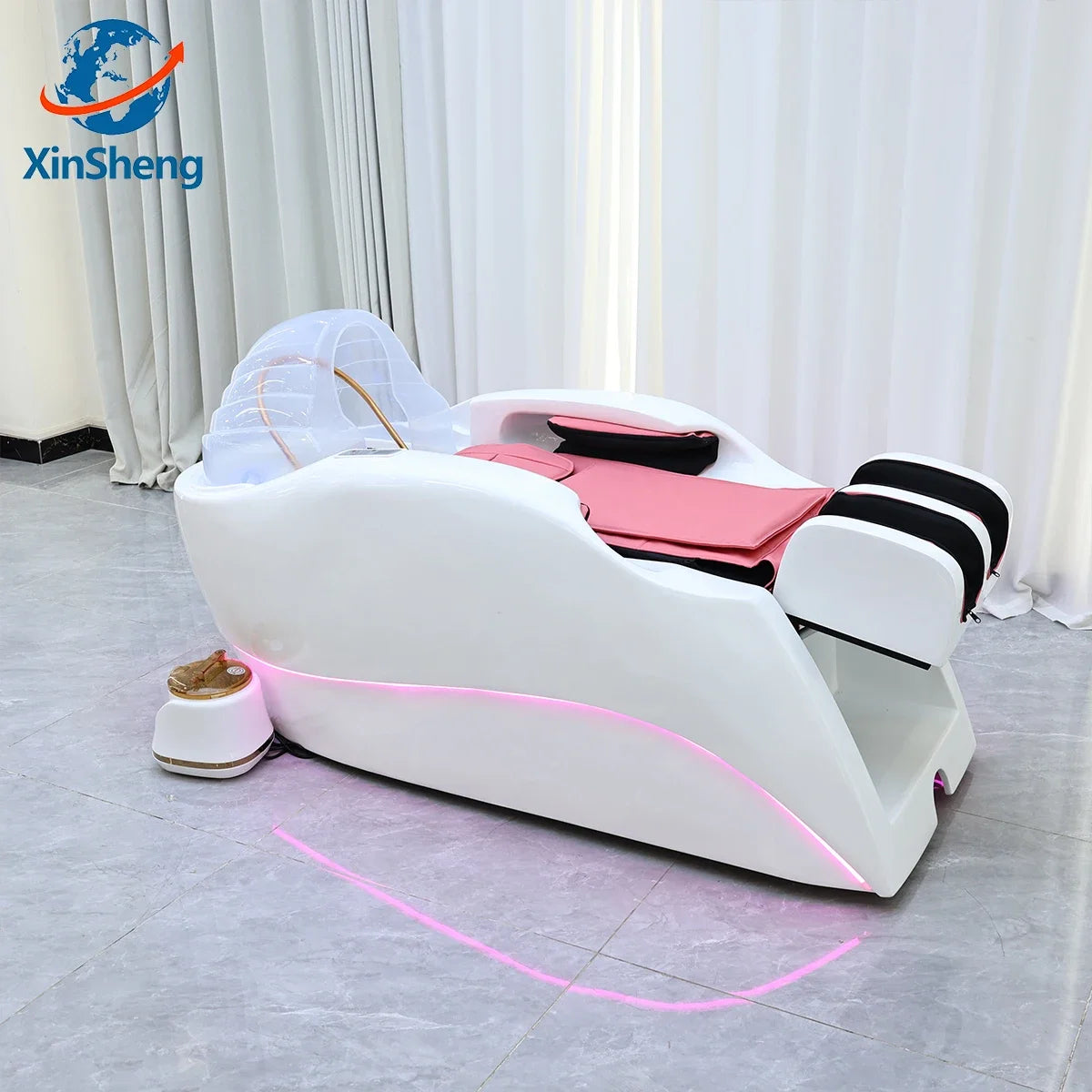 XinSheng Professional Electric Massage Bed Head SPA Salon Massage Table Hair Washing Fumigation Beds Barber Shop Smart Furniture - Teglex