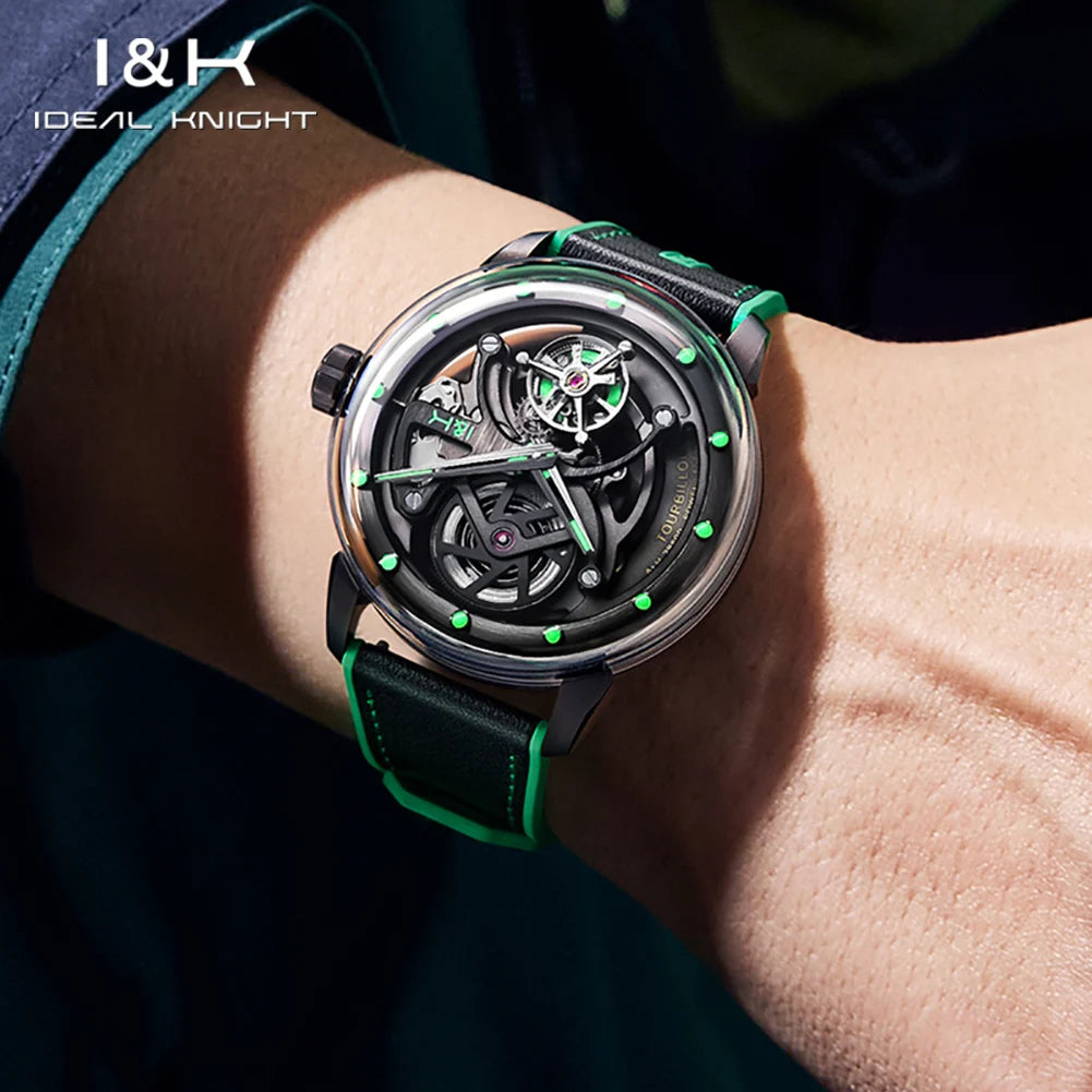 Tourbillon Skeleton Automatic Watch Quality Luminous Casual