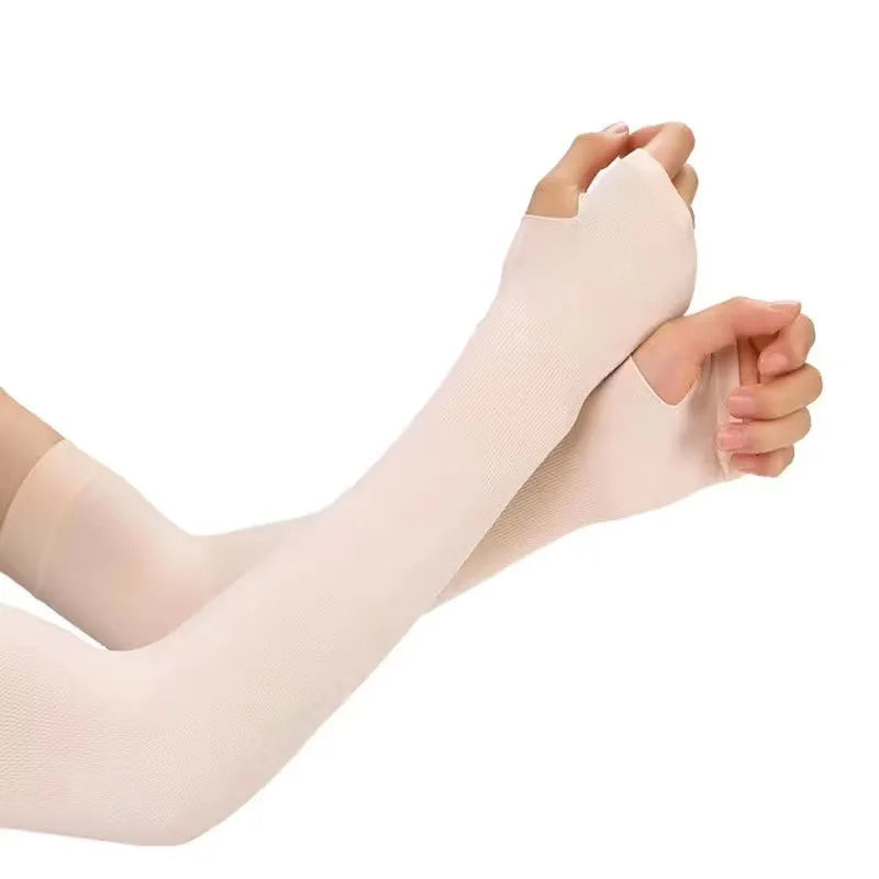 Ice Silk Arm Sleeves & Fishnet Fingerless Gloves – Punk