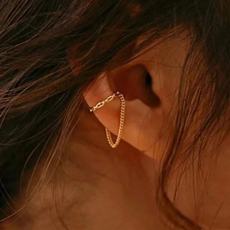 Punk Geometric Ear Cuff Non-Piercing Clip Earrings Women