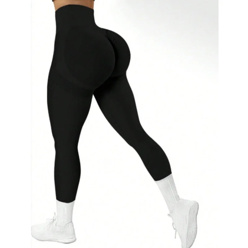 Women's High Waist Seamless Yoga Capri Pants Leggings
