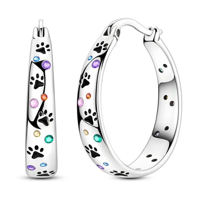 925 Silver Zirconia Hoop Earrings – Hypoallergenic