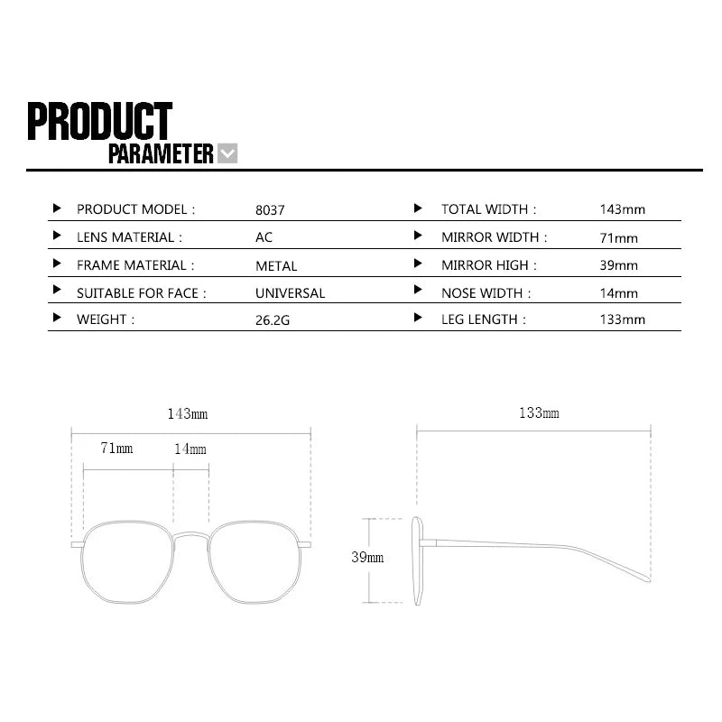 Oversized Steampunk Sunglasses Gradient Mirror Goggles