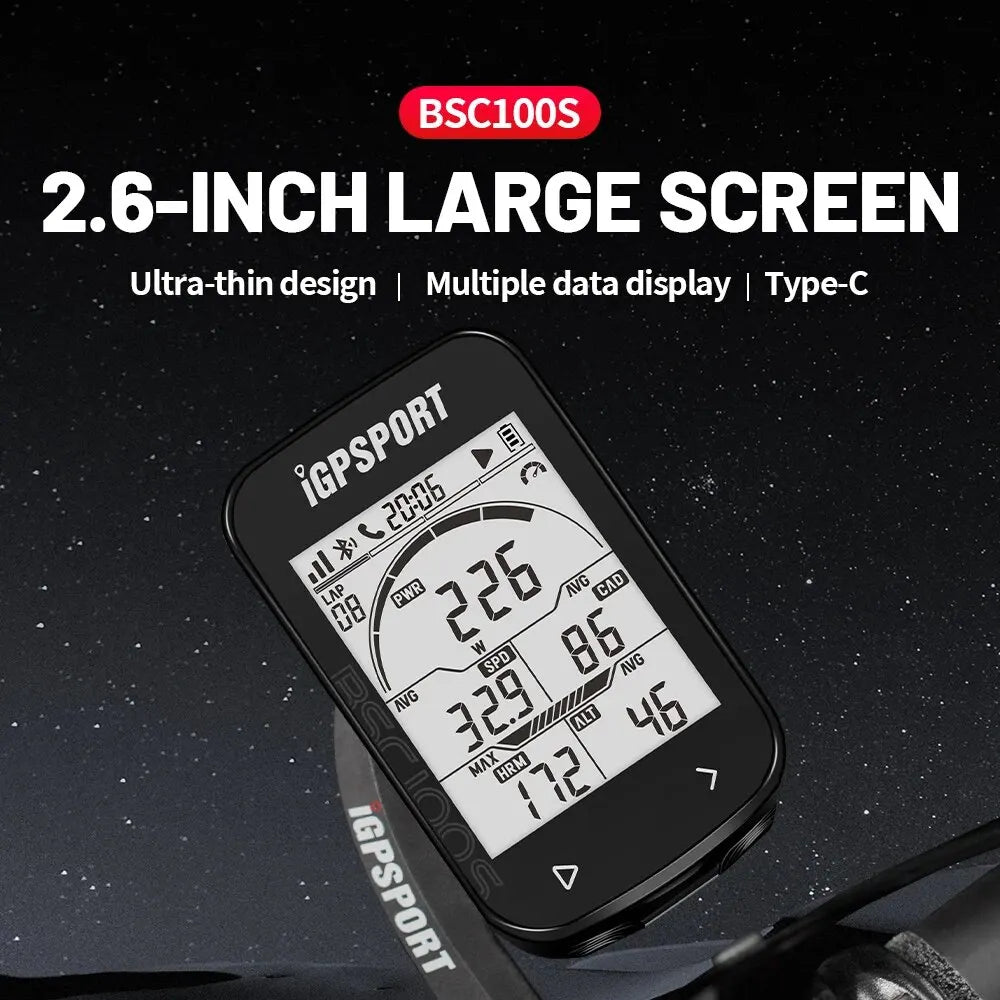 IGPSPORT BSC100S GPS Bike Computer Wireless Cycling Speedometer