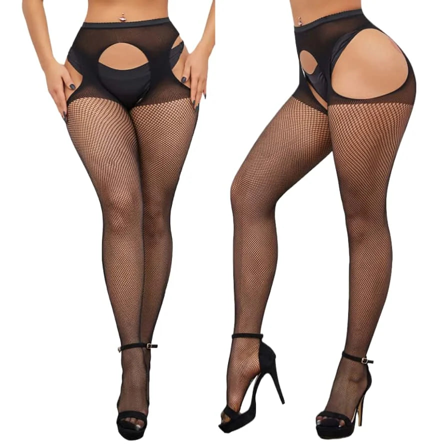 Plus Size Fishnet Lace Over-Knee Socks XXXL Women