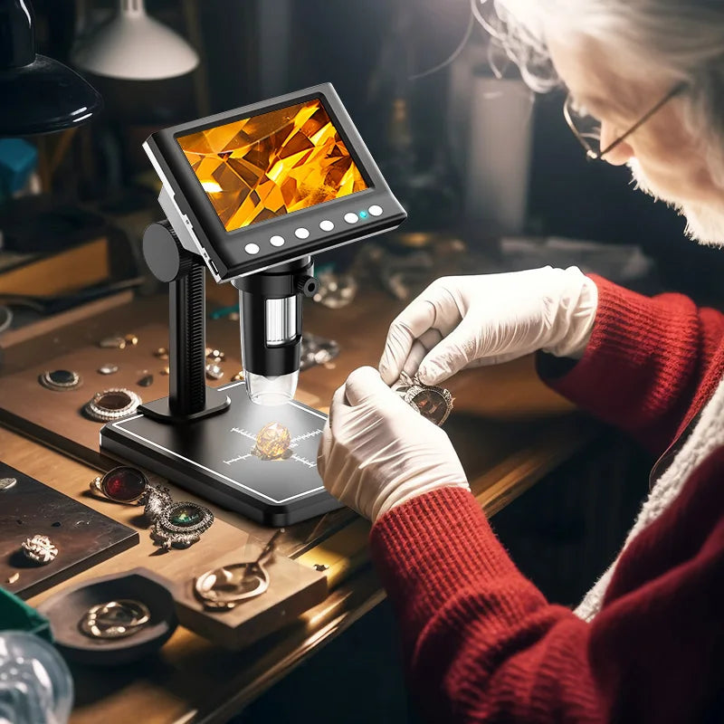 DM7 4.3" 1000X 1080P Digital Coin Microscope