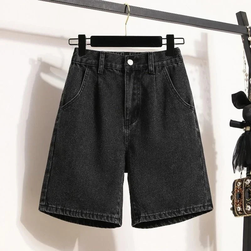 Gothic Embroidery Denim Shorts Mens Jean Shorts