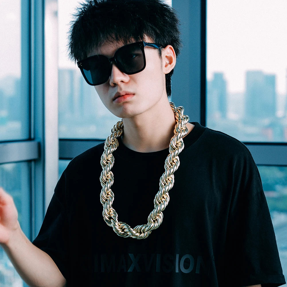 30MM Rope Chain Stainless Steel Hip Hop Necklace