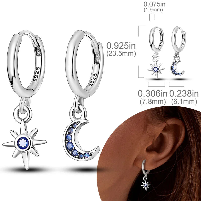 925 Silver Zirconia Hoop Earrings – Hypoallergenic
