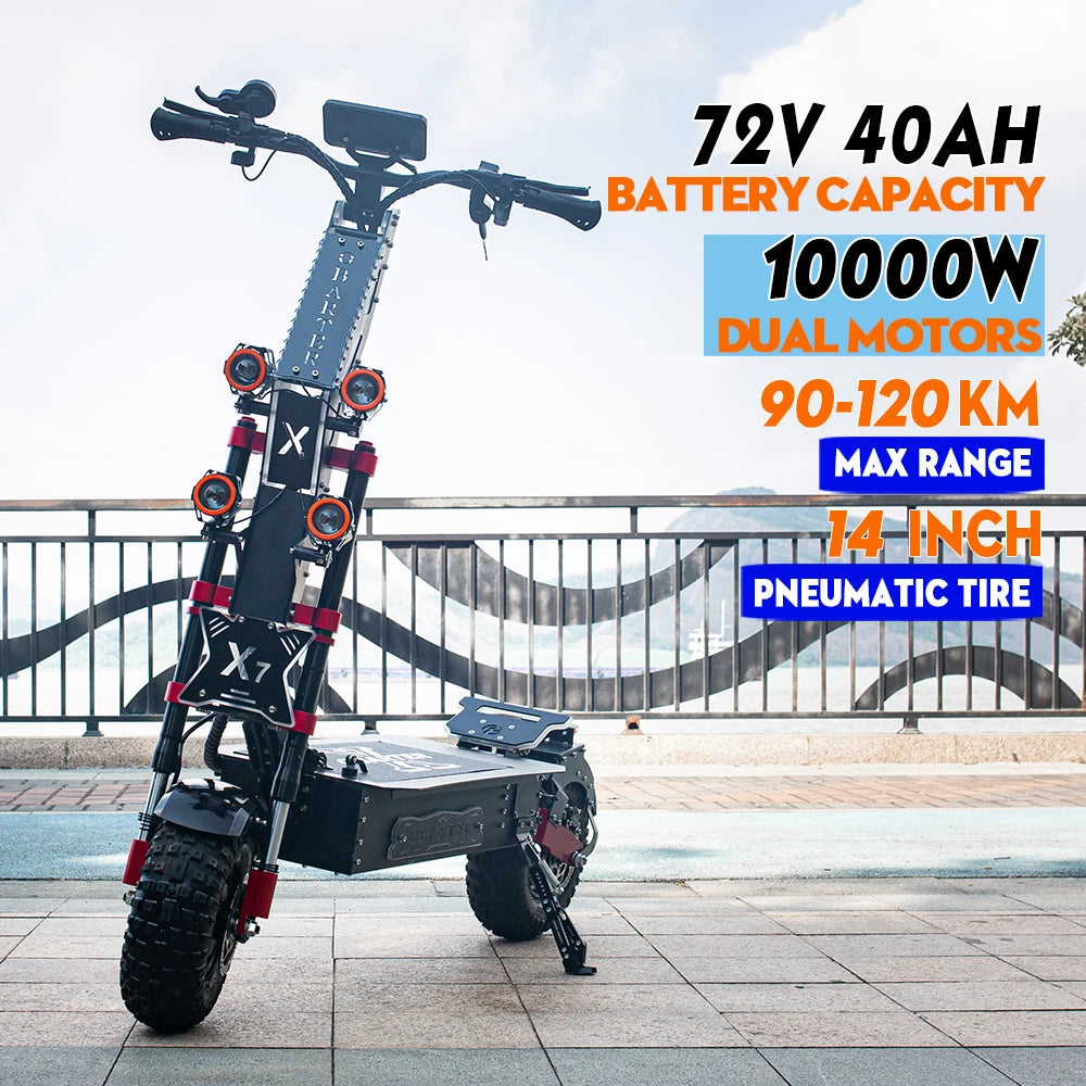Obarter X7 10000W Off-Road Fat Tire E-Scooter 240KM
