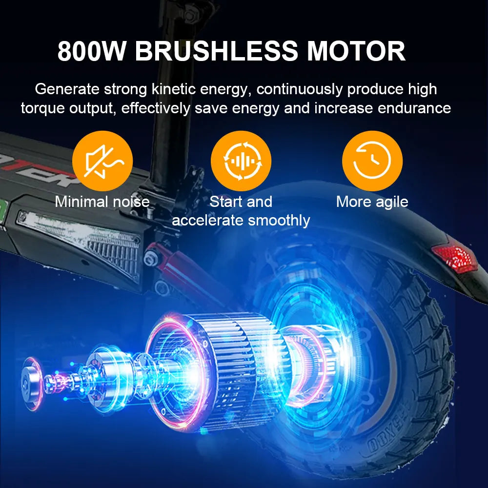 800W Folding Electric Scooter 48V 45km/h Adults
