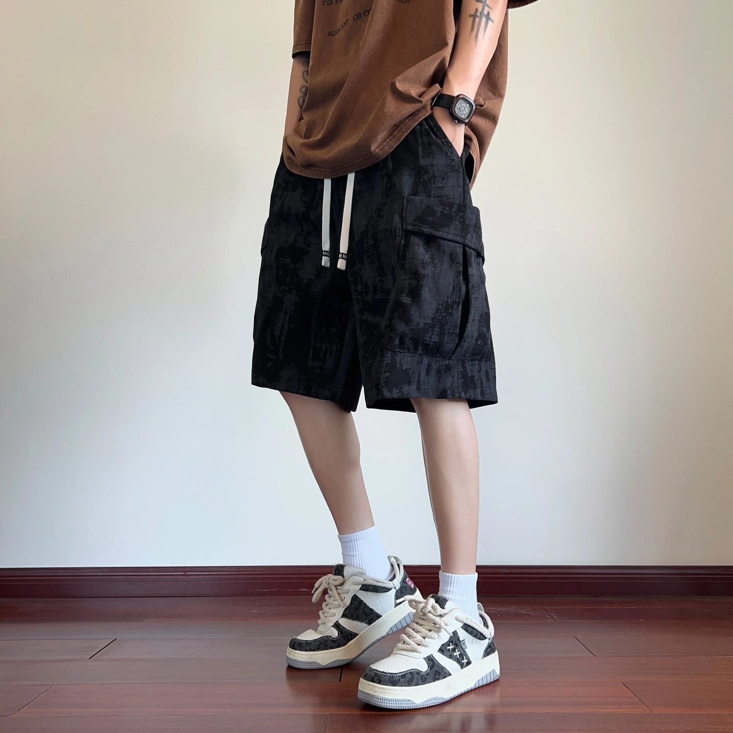 Men's Workwear Beach Shorts – Plus Size Multi-Pocket