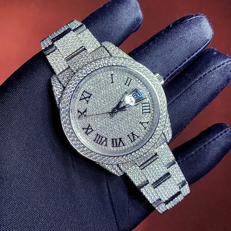 Men's VVS Moissanite Diamond Mechanical Watch