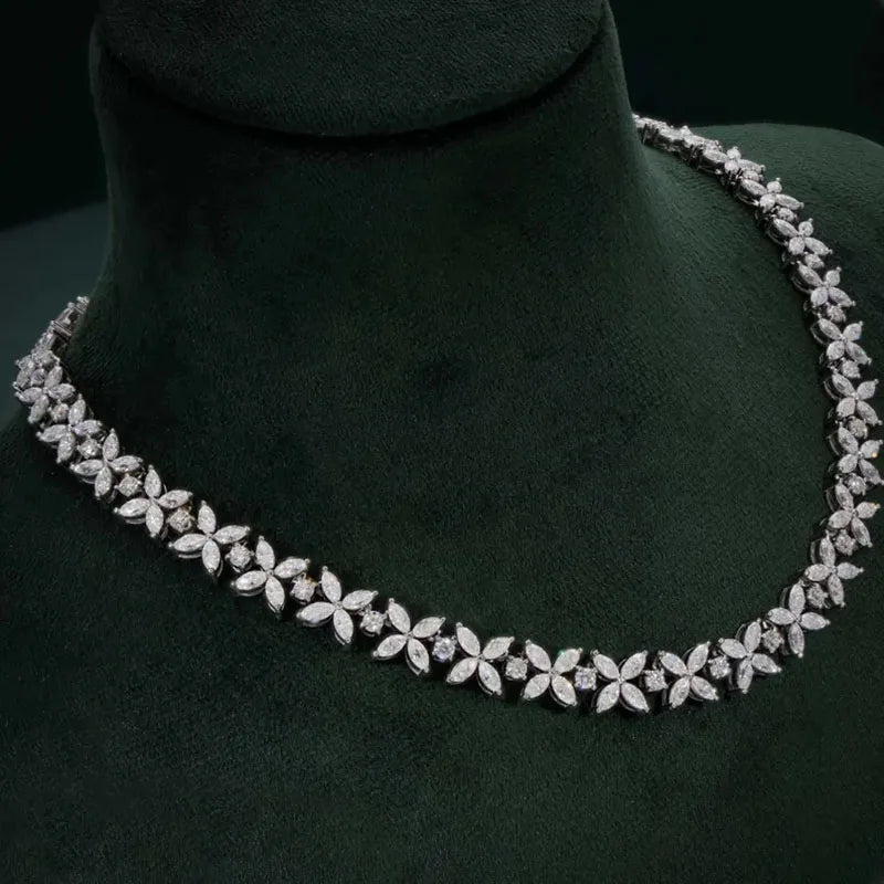 14K Gold 19.4Ctw Lab Grown Diamond Choker Necklace