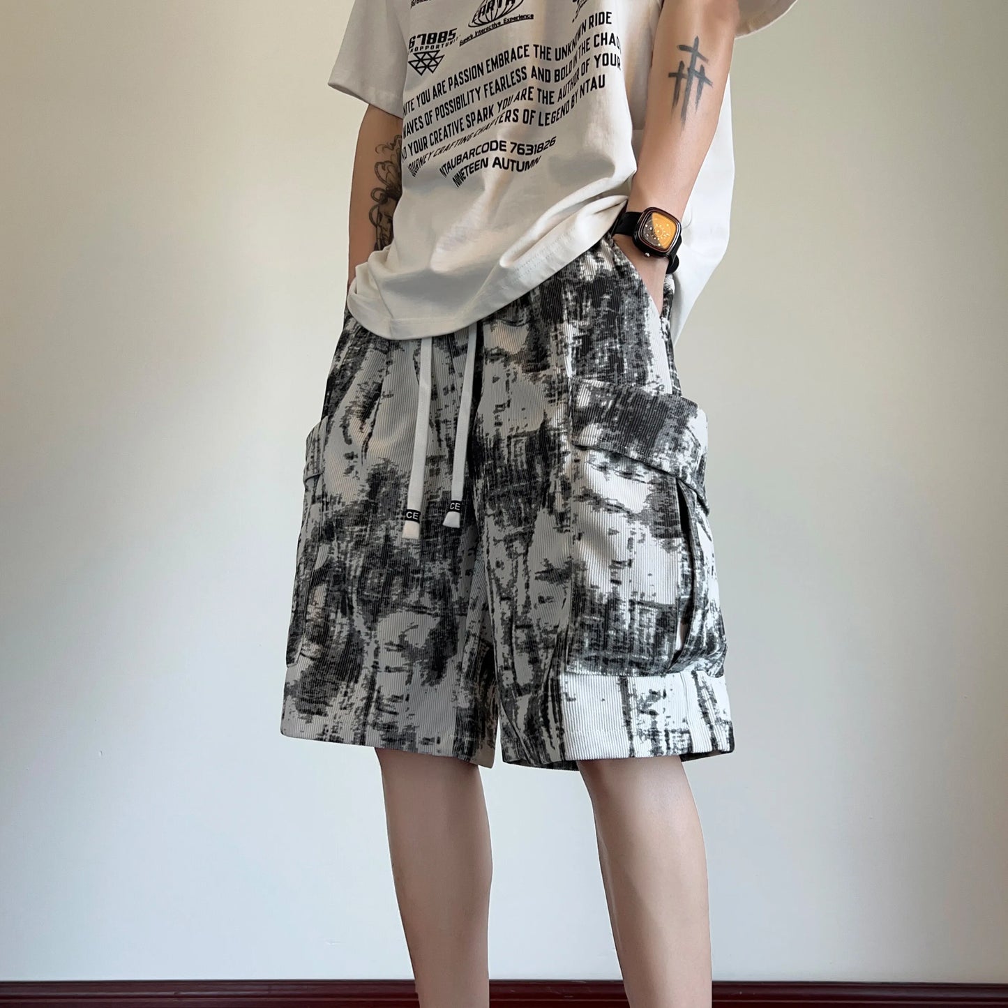 Men's Workwear Beach Shorts – Plus Size Multi-Pocket
