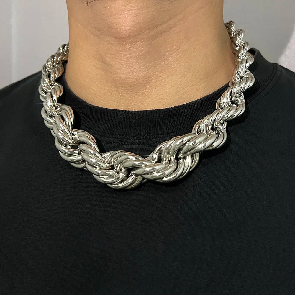Rope Chunky Chain Unisex Jewelry – Gold Silver Color