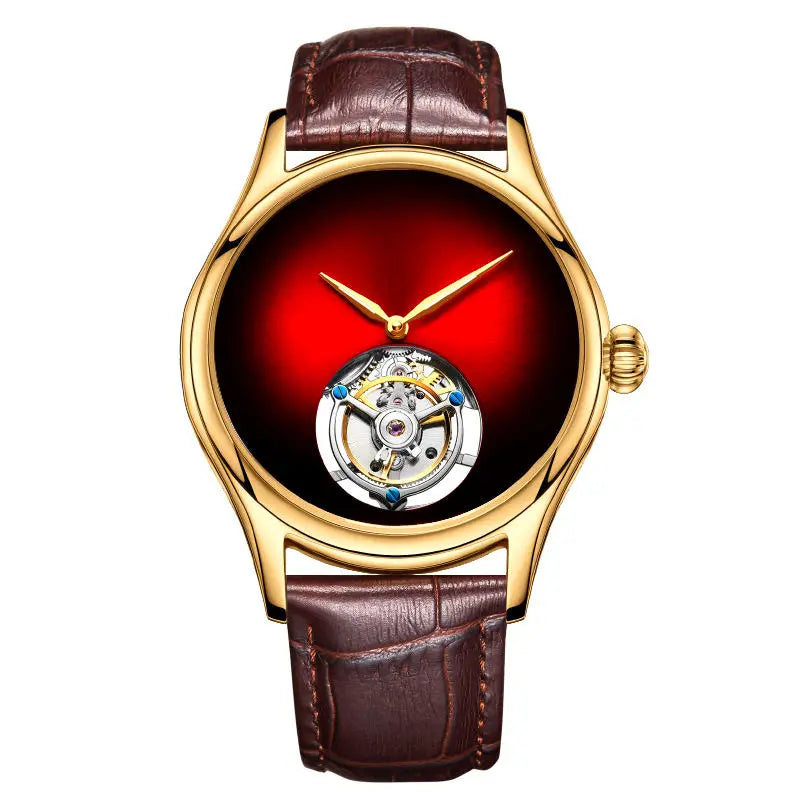 Tourbillon Mechanical Sapphire Skeleton Watch High-Quality