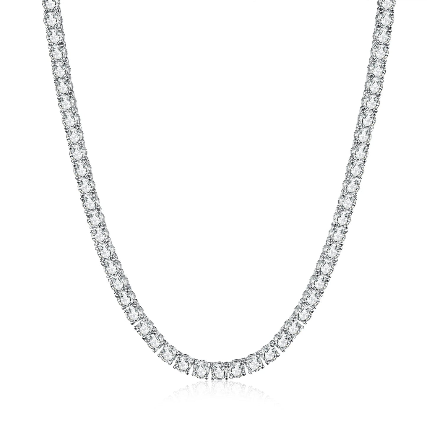 Moissanite Tennis Necklace 18K Gold PT950 Hip Hop