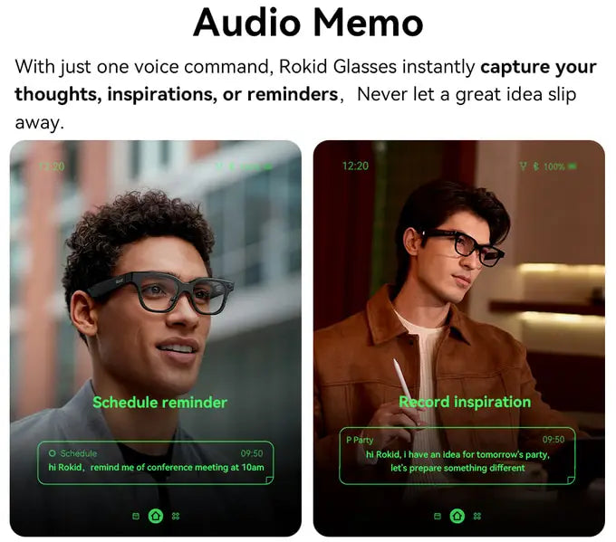 Rokid Glasses AI & AR Glasses with 89 Languages Live Translation Dual-eye Display 12MP Camera Ultra Light Smart Glasses - Teglex