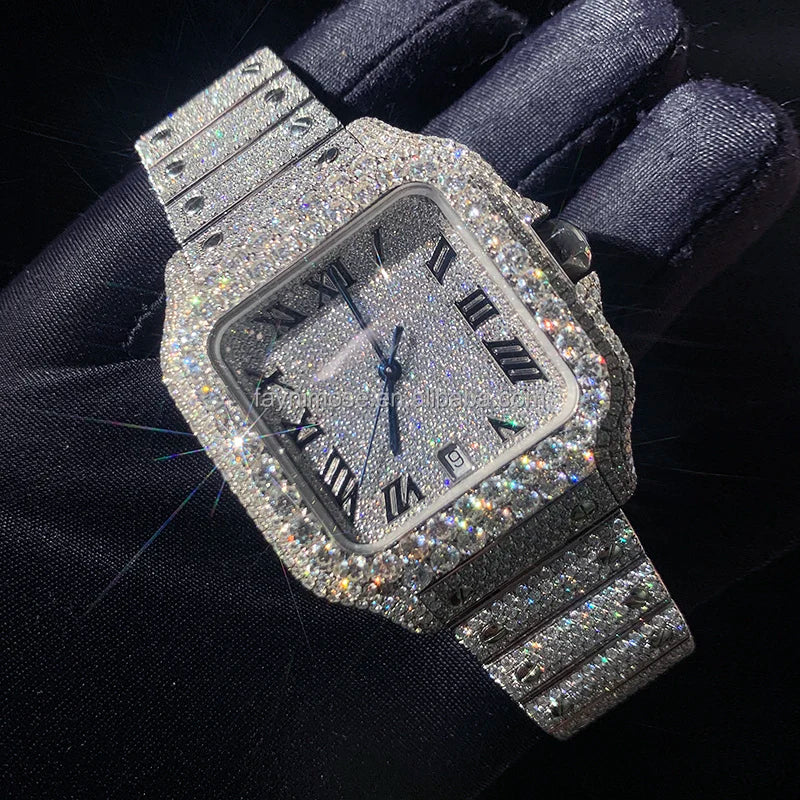 Men's VVS Moissanite Diamond Mechanical Watch