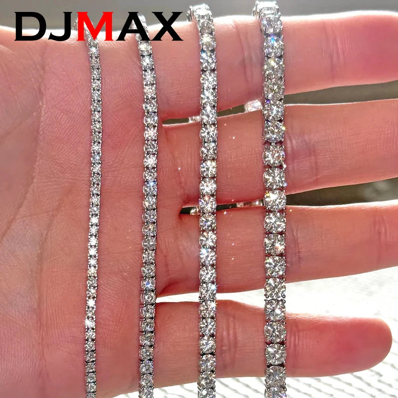Full Moissanite Tennis Bracelet S925 3-6.5mm Casual Bracelet