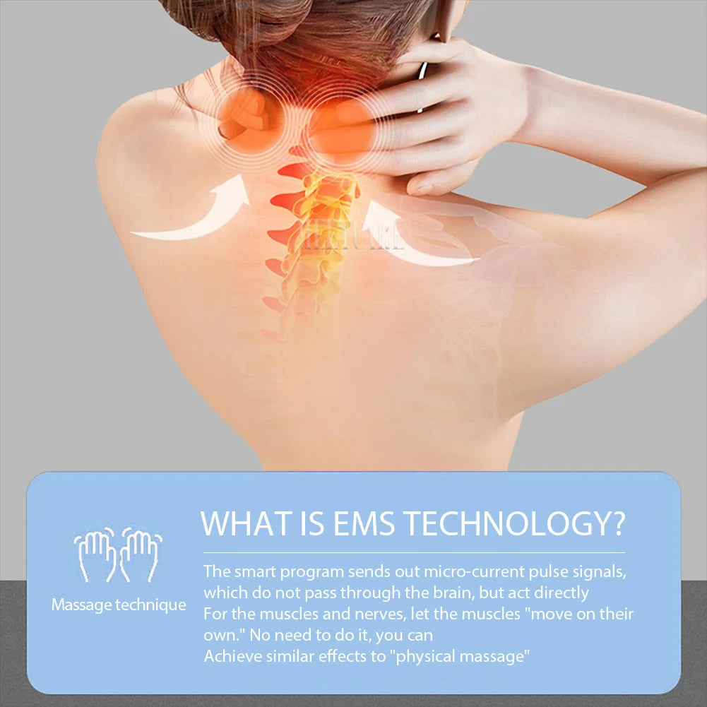 EMS Pulse Neck Massager – TENS Cervical Pain Relief