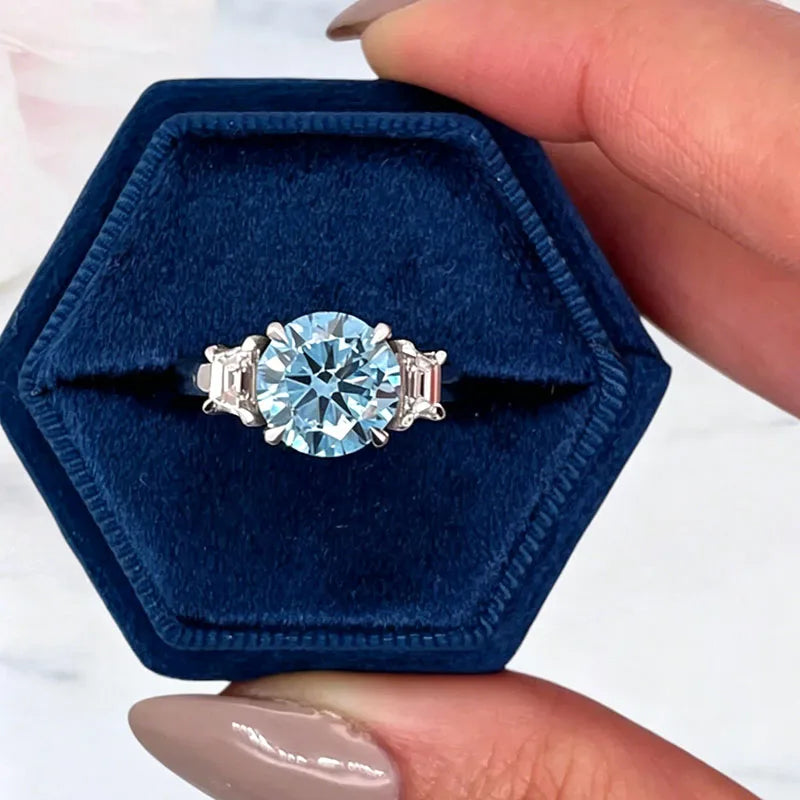 14K White Gold 3CT Lab Grown Diamond Ring IGI Certified | Luxury Fine Jewelry