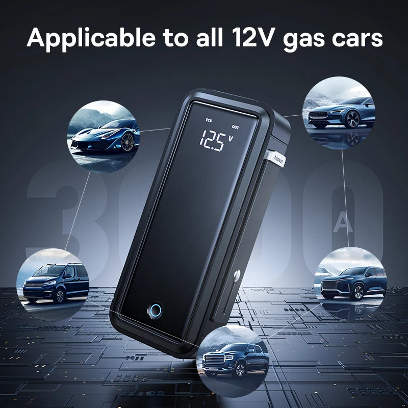 Baseus 3000A Super Capacitor Car Jump Starter Portable